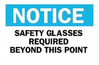 6FJ49 Notice Sign, 7 x 10In, BL and BK/WHT, ENG