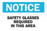 6FJ51 Notice Sign, 10 x 14In, BL and BK/WHT, ENG