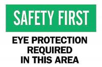 6FJ62 Caution Sign, 7 x 10In, GRN and BK/WHT, ENG