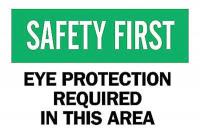 6FJ63 Caution Sign, 10 x 14In, GRN and BK/WHT