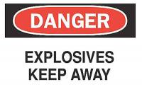 6FK46 Danger Sign, 10 x 14In, R and BK/WHT, ENG