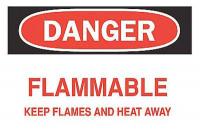 6FK50 Danger Sign, 7 x 10In, R and BK/WHT, ENG