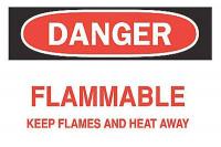 6FK51 Danger Sign, 10 x 14In, R and BK/WHT, ENG