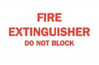 6FL12 Fire Extinguisher Sign, 7 x 10In, R/WHT