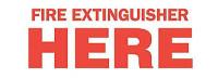 6FL17 Fire Extinguisher Sign, 3-1/2 x 10In, ENG