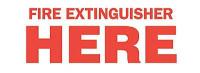 6FL18 Fire Extinguisher Sign, 5 x 14In, R/WHT