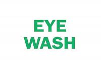 6FL76 Eye Wash Sign, 7 x 10In, GRN/WHT, Eye Wash
