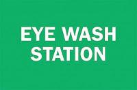 6FL80 Eye Wash Sign, 10 x 14In, WHT/GRN, ENG, Text