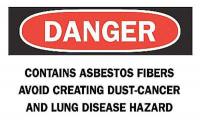 6FM39 Danger Sign, 7 x 10In, R and BK/WHT, ENG