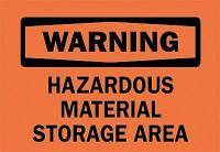 6FM91 Warning Sign, 7 x 10In, BK/ORN, ENG, Text