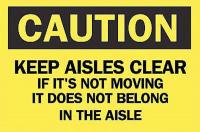 6FN17 Caution Sign, 10 x 14In, BK/YEL, ENG, Text