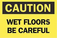6FN28 Caution Sign, 10 x 14In, BK/YEL, ENG, Text