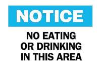 6FN50 Notice Sign, 7 x 10In, BL and BK/WHT, ENG