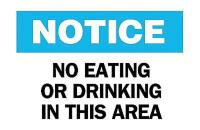 6FN51 Notice Sign, 10 x 14In, BL and BK/WHT, ENG