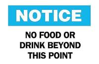 6FN53 Notice Sign, 10 x 14In, BL and BK/WHT, ENG