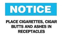 6FN55 Notice Sign, 10 x 14In, BL and BK/WHT, ENG