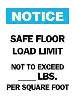 6FN61 Notice Sign, 14 x 10In, BL and BK/WHT, ENG