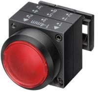 6FNV2 Pushbutton, Ill, 22mm, Maint, PL, Red