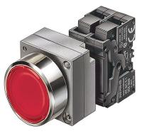 6FNZ3 Pushbutton, LED, 110VAC, Flush, 22mm, RD