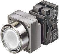 6FNZ2 Pushbutton, LED, 24VAC/DC, Flush, 22mm, WH