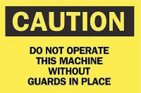 6FP38 Caution Sign, 10 x 14In, BK/YEL, ENG, Text