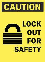 6FP70 Caution Sign, 7 x 5In, BK/YEL, ENG, SURF