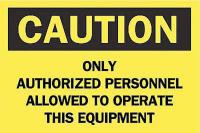 6FP81 Caution Sign, 7 x 10In, BK/YEL, ENG, Text