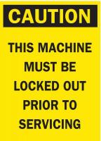 6FP90 Caution Security Sign, 5 x 3-1/2In, BK/YEL