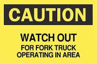 6FP99 Caution Sign, 7 x 10In, BK/YEL, ENG, Text