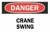 6FR15 Danger Sign, 10 x 14In, R and BK/WHT, ENG