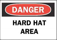 6FR73 Danger Sign, 7 x 10In, R and BK/WHT, ENG