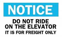 6FT44 Notice Sign, 7 x 10In, BL and BK/WHT, ENG