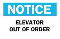 6FT47 Notice Sign, 10 x 14In, BL and BK/WHT, ENG