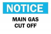 6FT50 Notice Sign, 7 x 10In, BL and BK/WHT, ENG