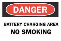 6FV31 Danger No Smoking Sign, 10 x 14In, ENG