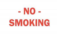 6FV80 No Smoking Sign, 7 x 10In, R/WHT, ENG, Text
