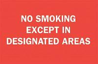 6FV92 No Smoking Sign, 7 x 10In, WHT/R, ENG, Text
