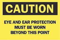 6FW69 Caution Sign, 7 x 10In, BK/YEL, ENG, Text