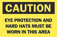 6FW73 Caution Sign, 7 x 10In, BK/YEL, ENG, Text