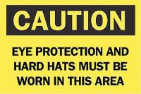 6FW74 Caution Sign, 10 x 14In, BK/YEL, ENG, Text