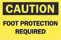 6G253 Caution Sign, 10 x 14In, BK/YEL, ENG, Text