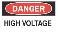 6G311 Danger Sign, 2-1/4 x 4-1/2In, R and BK/WHT