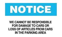 6G531 Notice Sign, 10 x 14In, BL and BK/WHT, Text