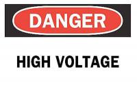 6G581 Danger Sign, 18 x 24In, R and BK/WHT, HV, HV