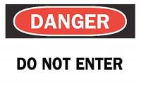 6G585 Danger Sign, 18 x 24In, R and BK/WHT, ENG