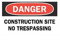 6G586 Danger Sign, 18 x 24In, R and BK/WHT, ENG