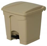 6GAJ5 Step On Container, Square, 8 G, Beige