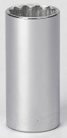 6GAT2 Socket, Deep, 1/2 Dr, 12 Pt, 1-1/8 In, Chrome