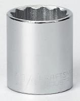 6GAT3 Socket, 1/2 Dr, 12 Pt, 1-1/8 In, Chrome