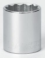 6GAT6 Socket, 1/2 Dr, 12 Pt, 1-1/4 In, Chrome